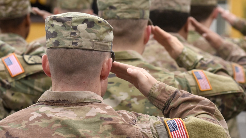 Marching US Soldiers